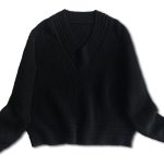 Retro Winter Plain Carmine Fashionable Knitwear Oversize v neck Thicken sweater mujer 20262