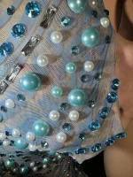 ZD Sexy Sparkly Pearl Rhinestone Sleeveless Long Dress Women Birthday Party Evening Prom Wedding Luxury Photoshoot Outfits