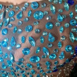 ZD Hot Selling Bodycon Mini Dress Rhinestone Backless Geometric Pattern Anti-Wrinkle Breathable Nightclub Beach Festivals Club